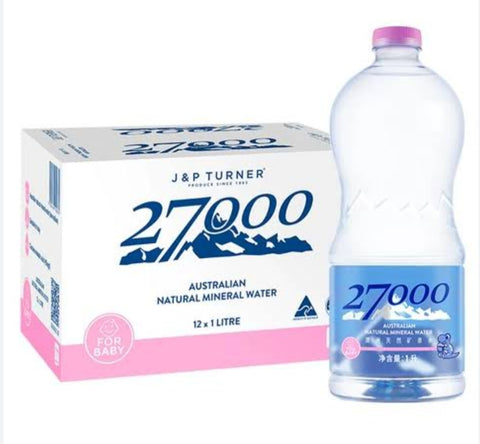 27000 Natural Spring Water 12x 1L