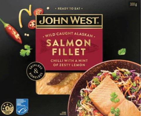 John West Salmon Fillets Chilli & Lemon 100g