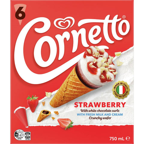 Strawberry Cornetto 6pk