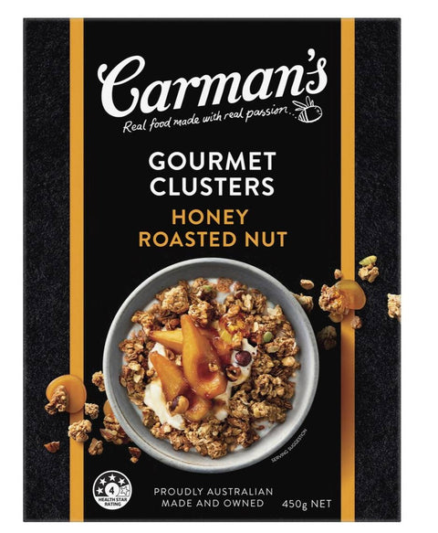 Carman's Gourmet Clusters Honey Roasted Nut 450g