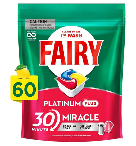 Fairy Platinum Plus Dishwashing Tablets 60pk