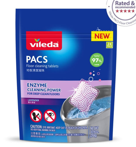 Vileda Floor Cleaning Tablets 24pk Lavender
