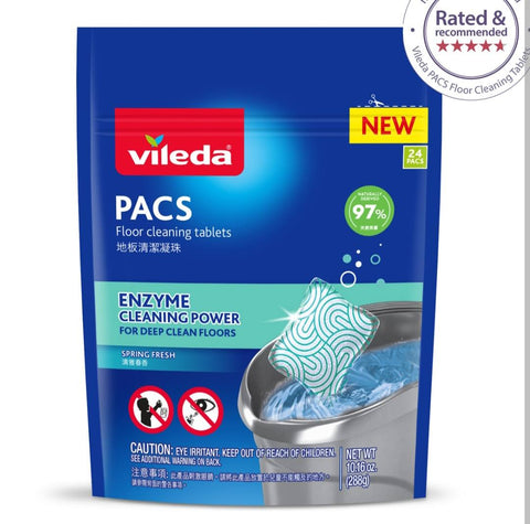 Vileda Floor Cleaning Tablets 24pk Spring Fresh